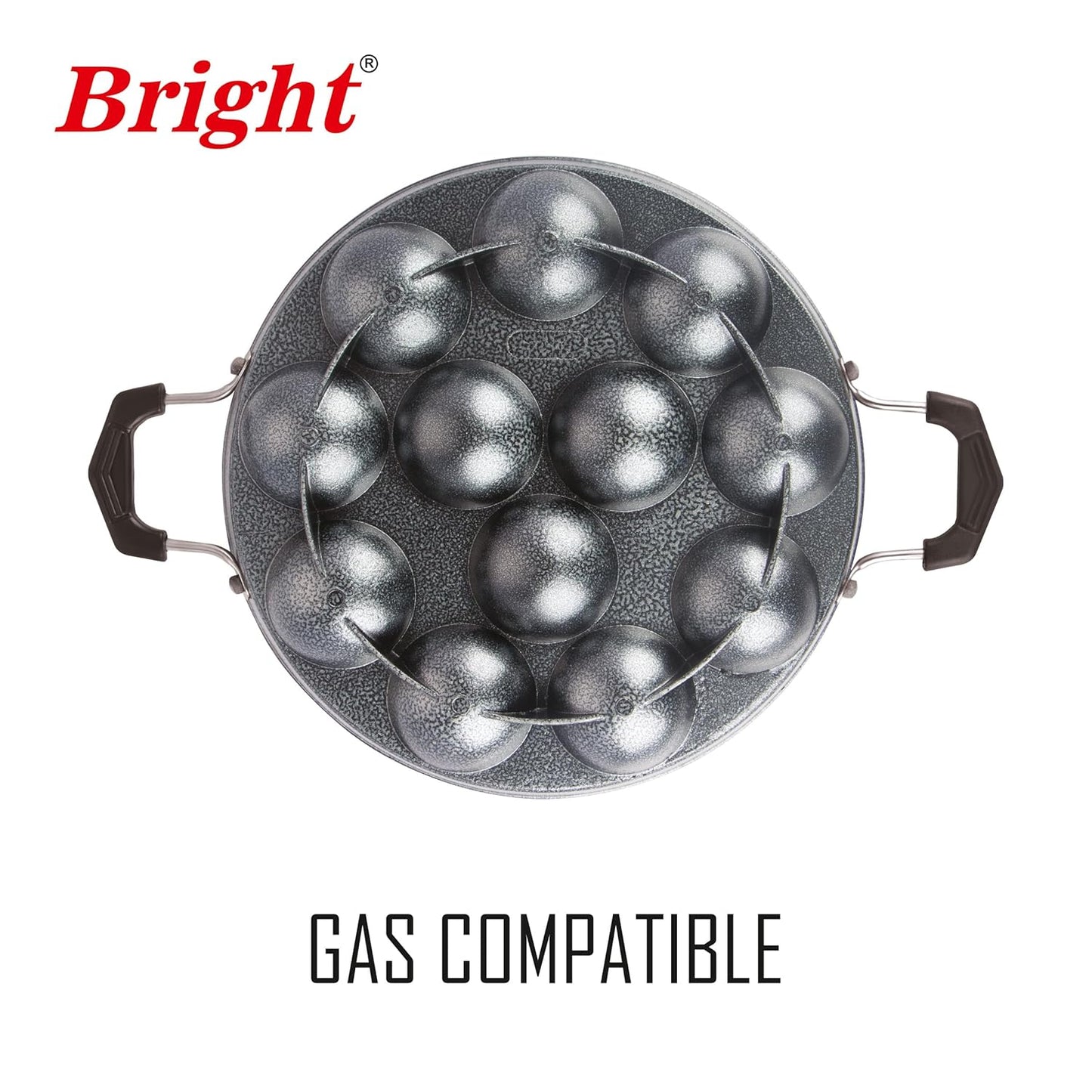 Appam Patra with Steel Lid – 12 Cavity