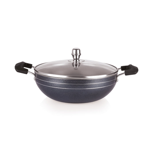 Deep Kadai with Glass Lid - Induction- 3mm
