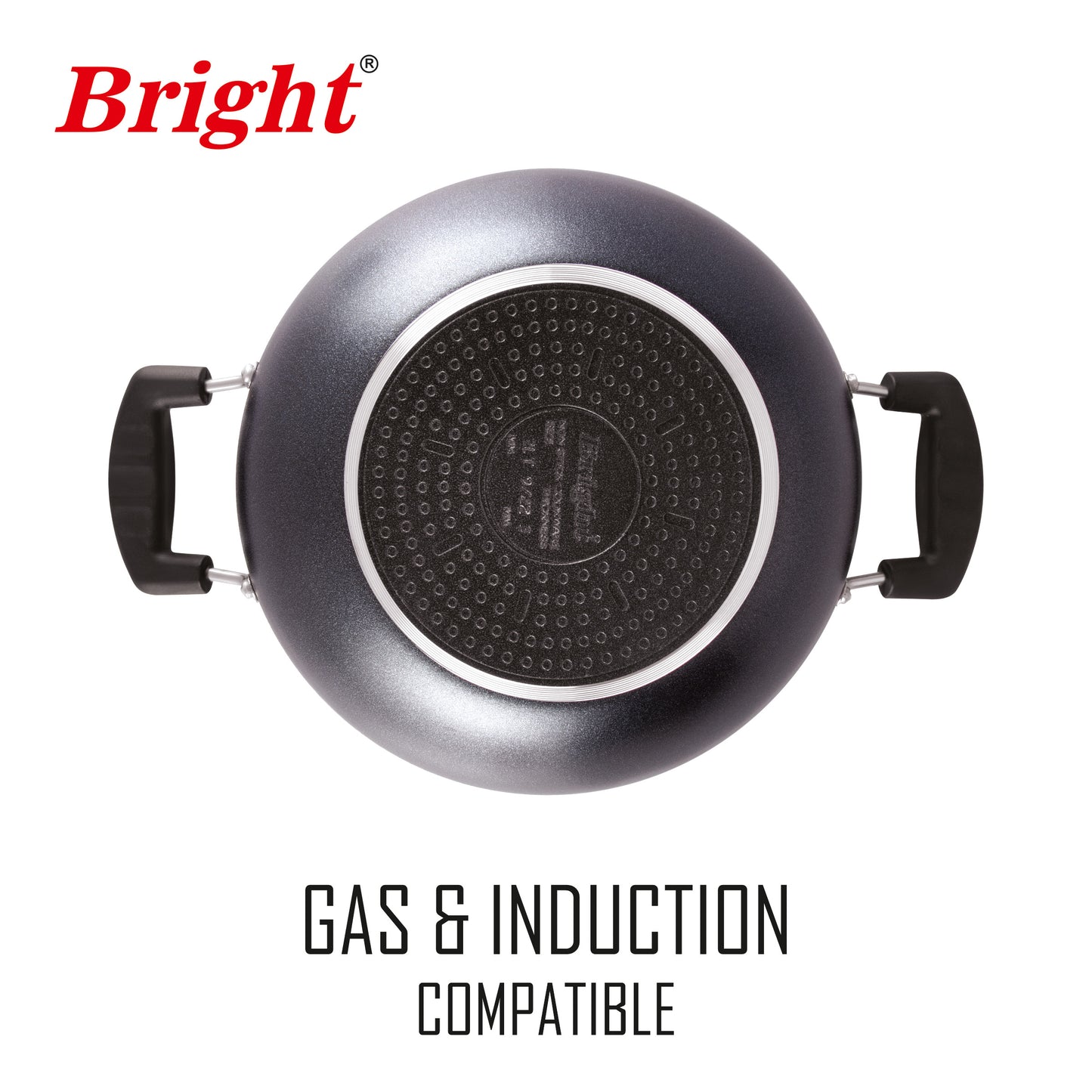 Deep Kadai with Glass Lid - Induction- 3mm