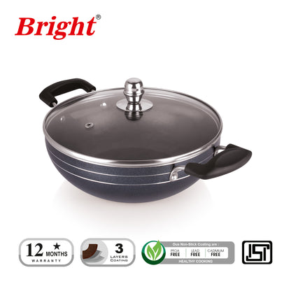 Deep Kadai with Glass Lid - Induction- 3mm