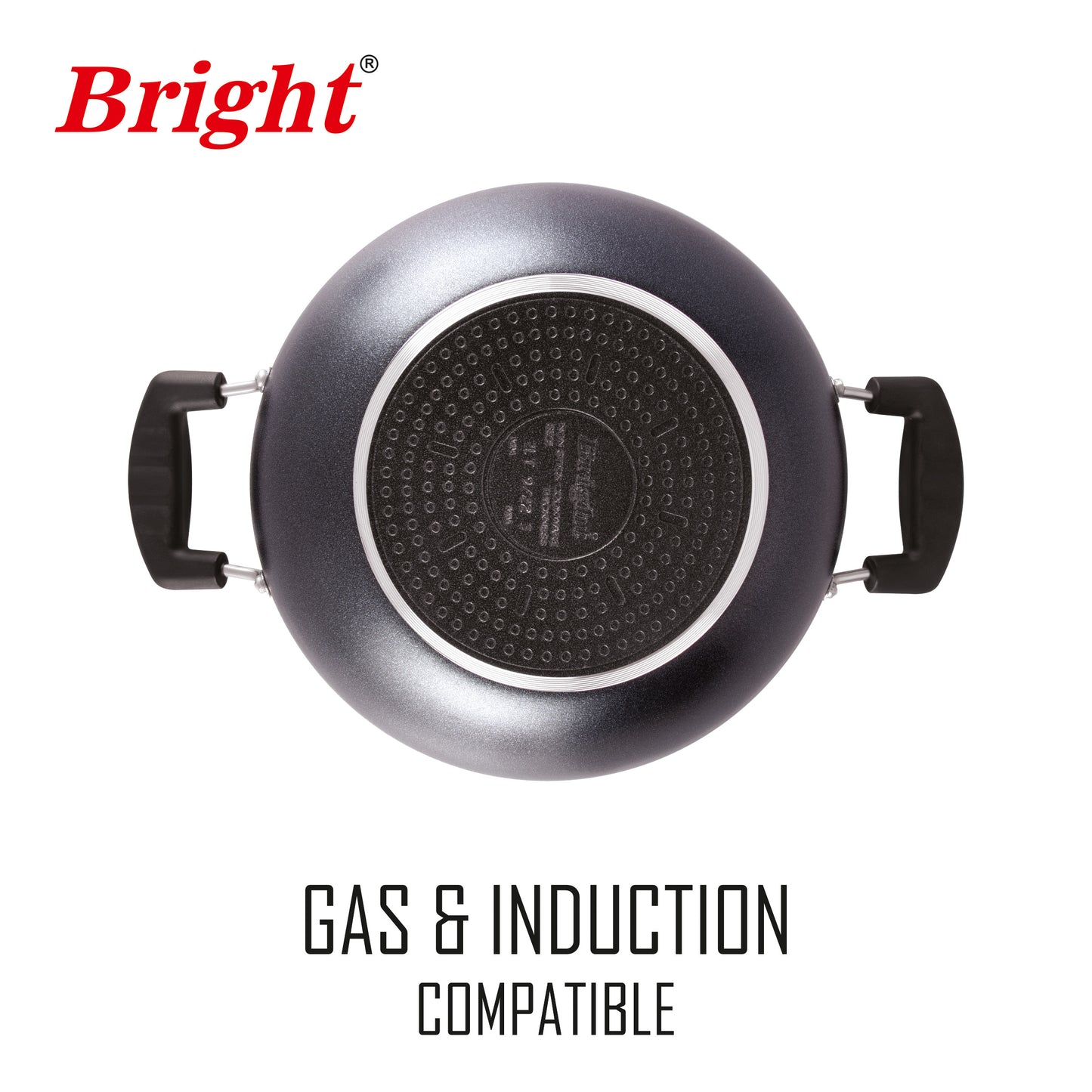 Deep Kadai with Glass Lid - Induction- 3mm