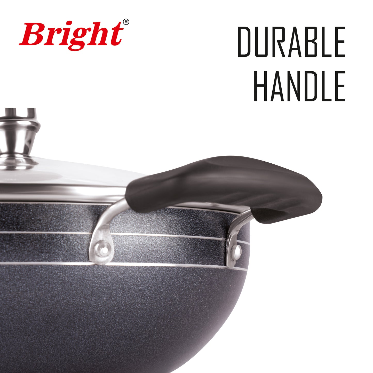 Deep Kadai with Glass Lid - Induction- 3mm