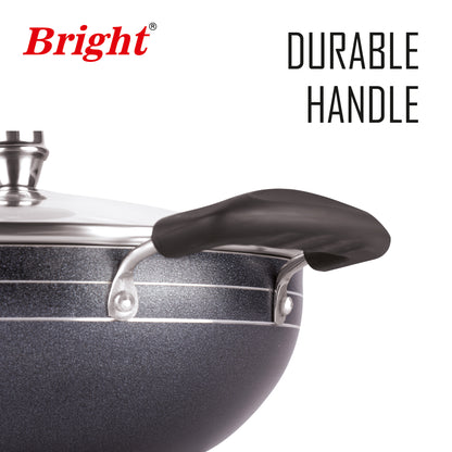 Deep Kadai with Glass Lid - Induction- 3mm